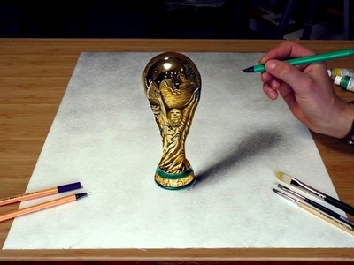 FIFA World Cup Trophy. 3D Drawing