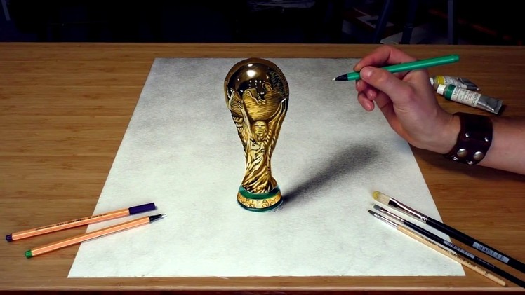 FIFA World Cup Trophy. 3D Drawing