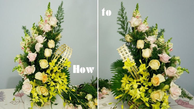 HOW TO Arrange Flowers DIY Snapdragon,Orchid,Rose flower? Episode 54