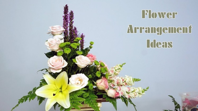 HOW TO Arrange Flowers DIY Liatris spicata,Rose flower,Green Calimero?