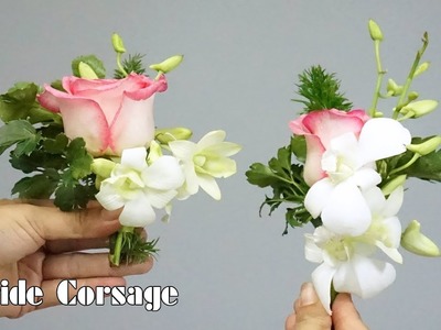 How to DIY Flower Spray ROSE ? Bride Corsage, floral arrangement