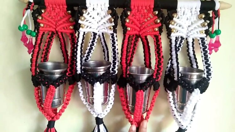 How to make Macrame(butterfly ) Glass Holder.hanger easy tutorial step by step