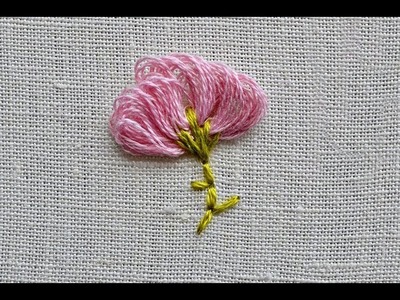 Loopy flower embroidery tutorial