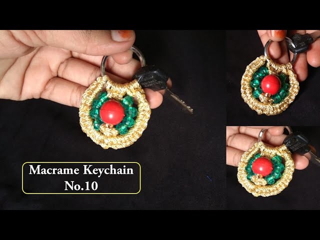 Macrame Keychain No.10 |easy keychain tutorial.