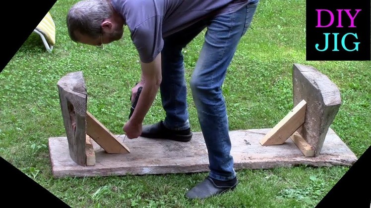 Making a wooden bench only with jigsaw and cordless drill - DIY JIG