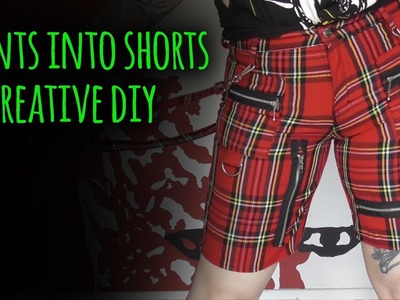 Pants into shorts - creative DIY