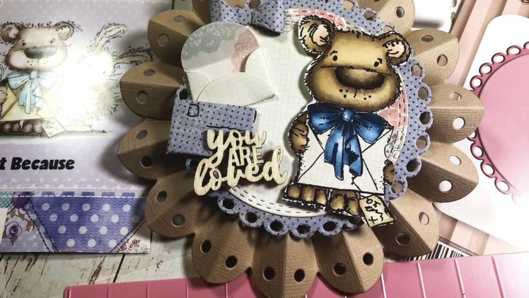 Paper rosette card: "A message to you"
