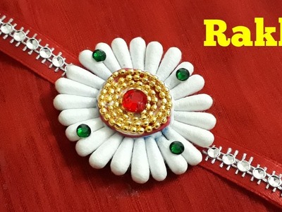 Raksha Bandhan Special | Cotton Bud Rakhi | Cotton Swab Rakhi | Handmade Rakhi