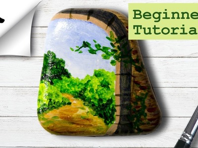 Rock Painting Tutorial For Beginners Landscape Archway