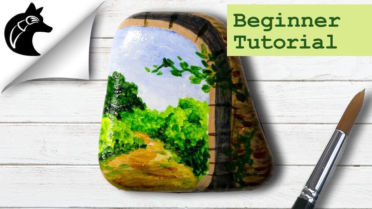 Rock Painting Tutorial For Beginners Landscape Archway
