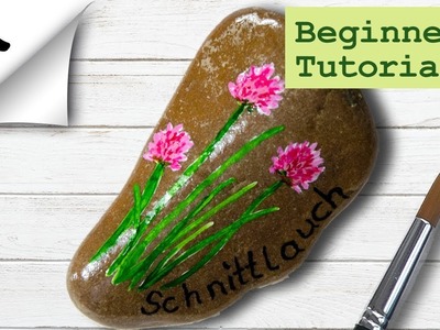 Rock Painting Tutorial For Beginners Herbs chives
