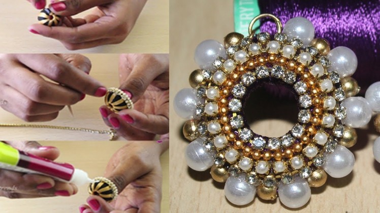 Simple  Silk Thread Jhumkas made at home || Silk Thread Jhumkas Earrings || DIY