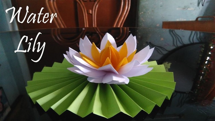 Water lily making video with a4 colour paper