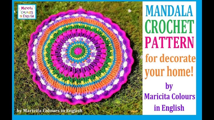 Crocheted Mandala  Pattern by Maricita Colours in English