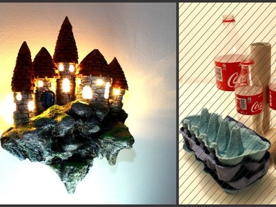 ❣DIY Fantasy Floating Castle Lamp Recycling TRASH❣
