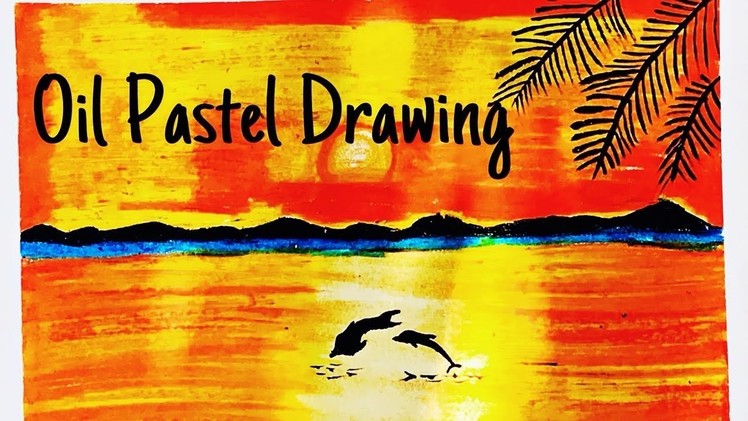 Easy Oil Pastel Drawing || Sunset