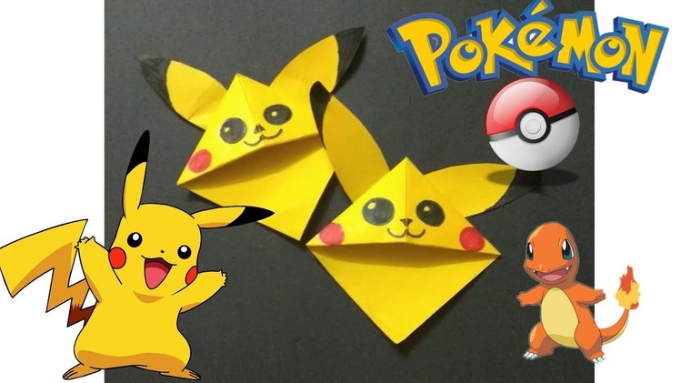 Easy Pikachu Bookmark Corner - Pokemon - Origami | pap[er crafts