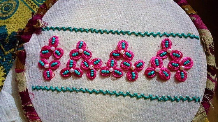 Embroidery design pattern by hand stitch work embroidery  design