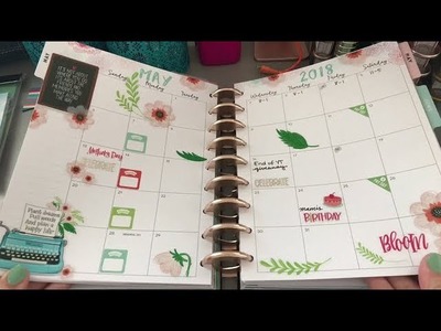 Happy Planner Classic Monthly Spread- May 2018