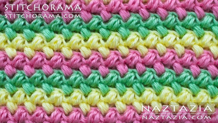 How to Crochet the Bean Stitch - Miniature Puff Stitches by Naztazia