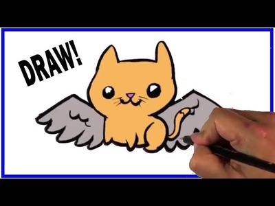 How to Draw an Angel Cat - Easy Pictures to Draw Easy