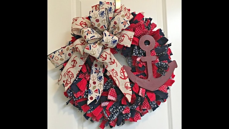 How to make a Rag Wreath great project to do with old jeans or scrap material