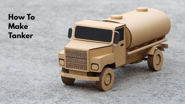 How To Make RC Fuel Truck From Cardboard Very Simple