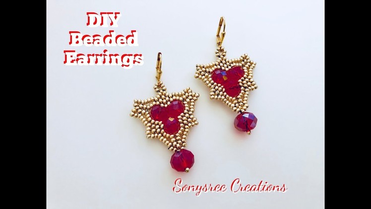 How to make this Dramatic Earrings????Beaded Earrings????Earrings with Rondelle beads
