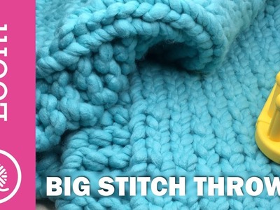 Loom Knit Big Stitch Throw with Red Heart Irresistible (CC)