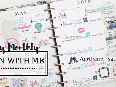 Monthly Plan With Me | Glam Girl Spread ???????? | Classic Happy Planner | At Home With Quita