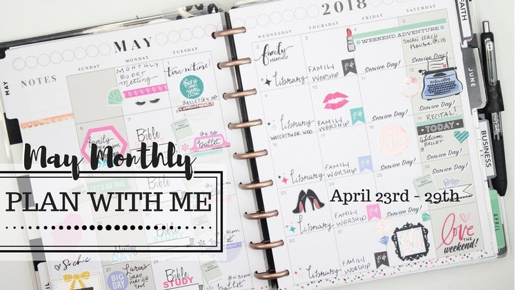 Monthly Plan With Me | Glam Girl Spread ???????? | Classic Happy Planner | At Home With Quita
