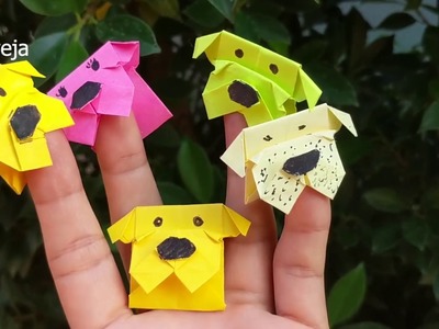 Origami dog bookmark