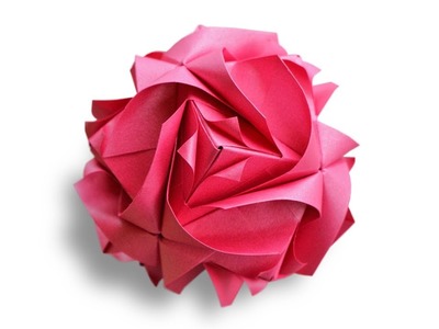 Origami Royal Rose Kusudama (Maria Sinayskaya)
