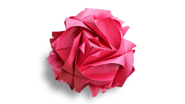 Origami Royal Rose Kusudama (Maria Sinayskaya)