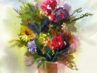 Paint Along with Larry Hamilton - Nov. 6, 2013 - Watercolor - "Vase of Flowers"