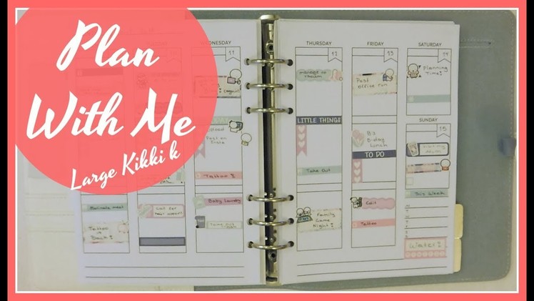 PLAN WITH ME IN MY LARGE KIKKI K PLANNER || PLANINNG IN MY A5 SIZED INSERTS || ATHINAKARPOUZIS