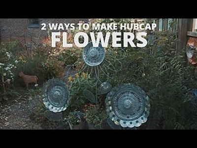 Upcycled Hubcap Flowers 2 Ways - DIY Network
