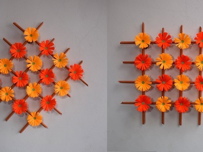 Wall hanging handmade paper flower decoration : DIY Crafts