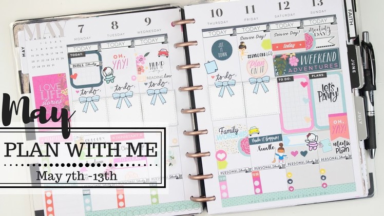 Weekly Plan With Me! CLASSSIC HAPPY PLANNER | May 7th - 13th | At Home With Quita