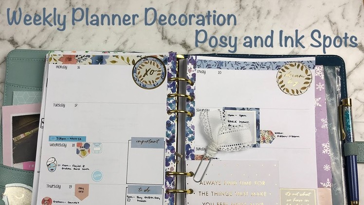 Weekly Planner Decoration - Posy & Ink Spots