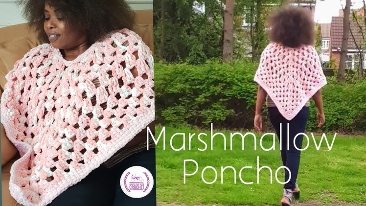 Yummiest Marshmallow Poncho ☆Handsthatrockcrochet