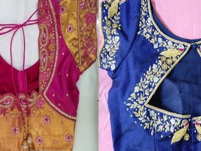 Awesome Maggam Work Blouse Designs | Blouse Designs For Maggam Work | Hand Embroidery Blouse Designs