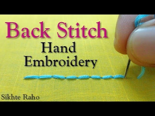 Back Stitch for beginners || hand embroidery