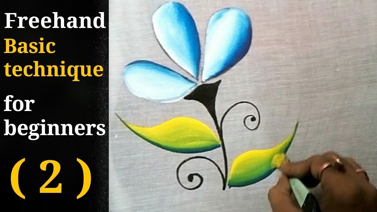 Basic Technique For Free Hand Fabric Painting