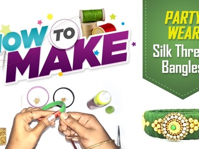 Dilk thread bangles making video at home || free hand designer Silk Thread bangles