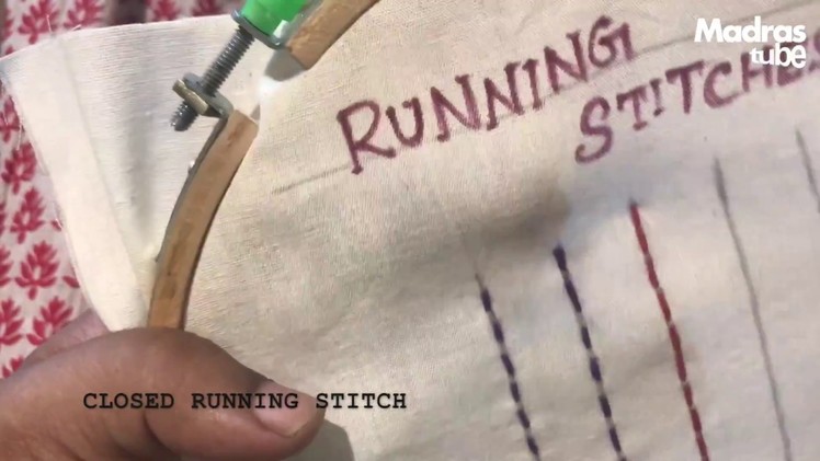 Hand embroidery designs  in Tamil | Running Stitches | ரன்னிங்  தையல் வகைகள்