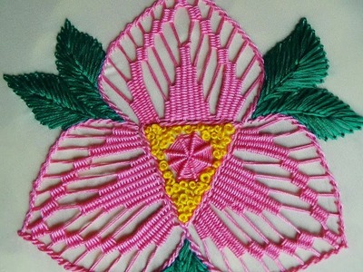 Hand Embroidery: Kadai Kamal Variation
