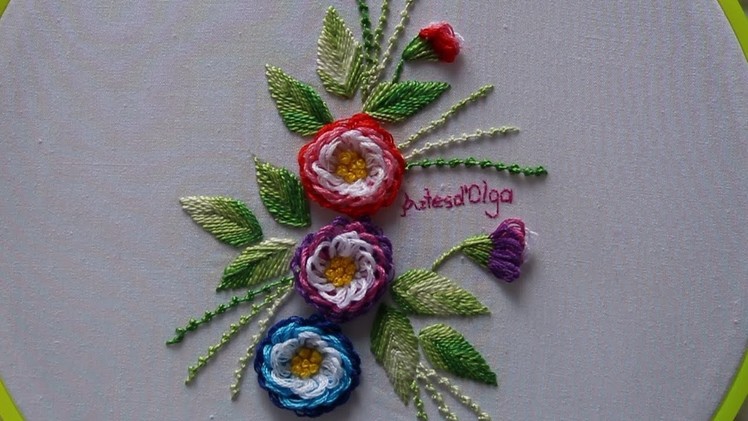 Hand Embroidery: Looped Blanket Stitch–Turkish Stitch | Bordados a mano: Puntada Festón (Variación)
