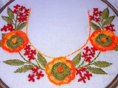 Hand Embroidery: Neckline Embroidery for Kurtis.Kameez