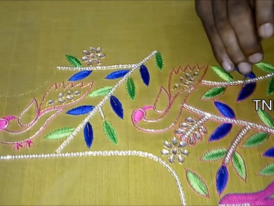 Latest blouse designs for silk sarees, hand embroidery designs for beginners,designer blouse designs